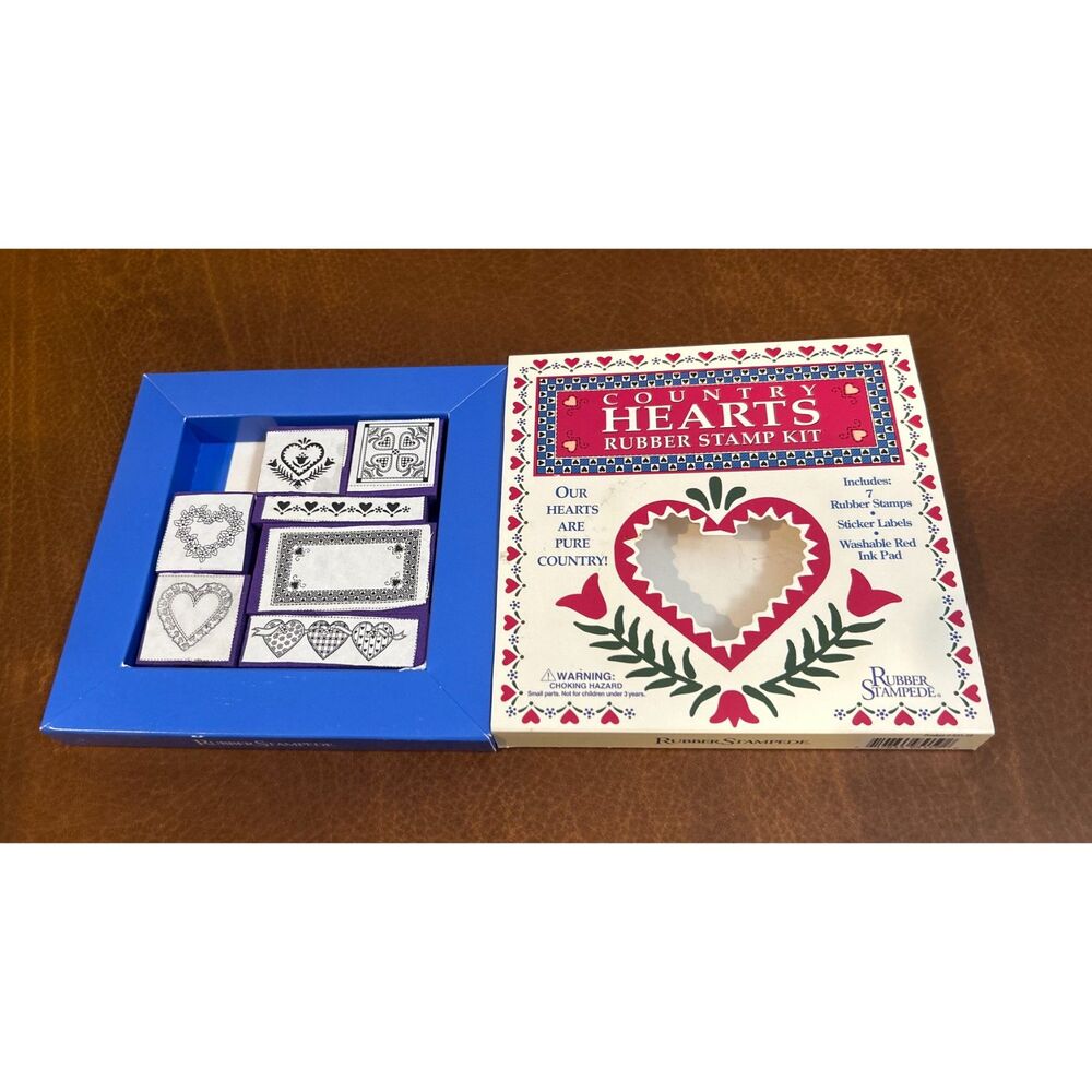 Rubber Stampede Country Hearts Rubber Stamp Kit
